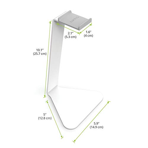 Kanto H1 Universal Headphone Stand - White - Solid Steel Construction - Curved Silicone Resting Surface by Kanto - Image 4