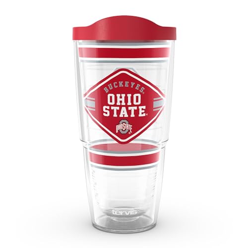 Tervis Ohio State Buckeyes - First String Made in USA Double Walled Insulated Tumbler Travel Cup Keeps Drinks Cold & Hot, 10oz, Classic