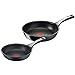 Tefal Unlimited On - Juego de 2 Sartenes: 2 Sartenes de 20/26 cm con revestimiento muy resistente, Thermo-Signal, Thermo-Fusion, forma profunda, todo tipo de cocinas, apto para horno, sin PFOA