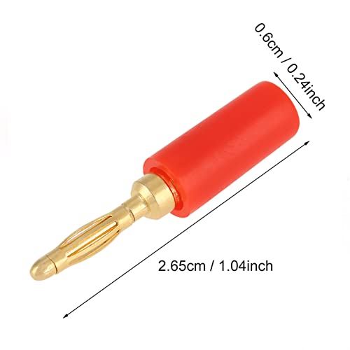 Image of Oumefar 20Pcs Speaker Banana Plugs Connector Mixed Colors Banana Plug Brass Jack Test Probes Connector Electrical Testing for Medical Equipment Speaker Amplifier