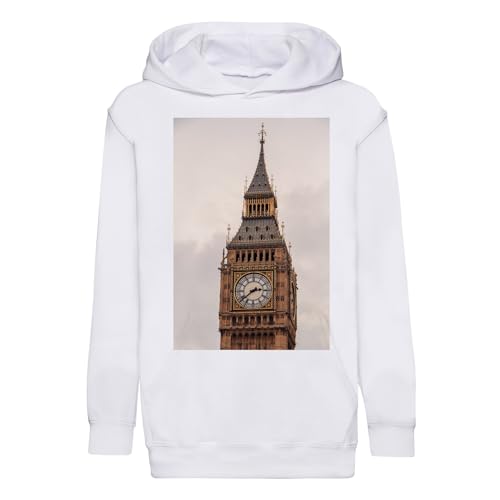 Sweat à capuche enfant Big Ben Londres en coton premium confortable