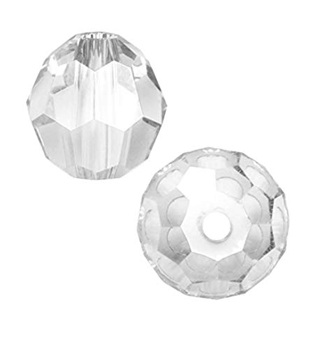 スワロフスキー ラウンドクリスタルビーズ イヤリング/ブレスレット/アンクレット/ネックレス/キーチェーン/チャームジュエリー作成用品 4mm (Small beads) クリア