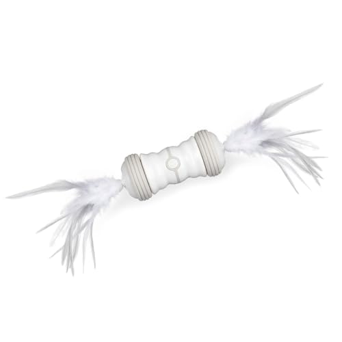 budiniao Juguete Interactivo para Gatos eléctrico de velocidades, Juguetes autogiratorios automáticos, Suministros para Mascotas Recargables por USB, Rodillo para Entrenamiento en Interiores