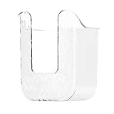 Scatola per fazzoletti da parete, porta salviettine umidificate per bagno e cucina, contenitore trasparente in PET per asciugamani da viso e rotoli di carta (bianco trasparente)