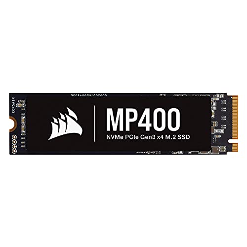 Corsair MP400 1TB Gen3 PCIe x4 NVMe M.2 SSD Velocidades de Lectura Secuencial de hasta 3.400 MB/s y de Escritura Secuencial de 3.000 MB/s, 3D QLC NAND de Adecuada Densidad Negro