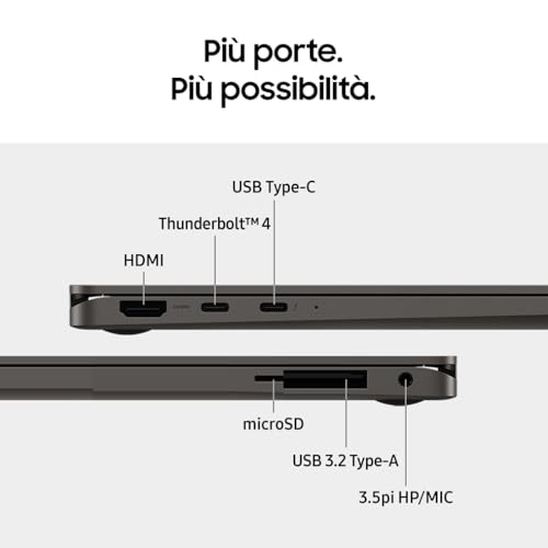 Galaxy Book3 360 Laptop, 13.3" Super AMOLED, S Pen, Intel EVO, Intel Core i5-1340P 13th gen, 8GB RAM, 256GB SSD, Windows 11 Home, Graphite - Notebook - Immagine 6