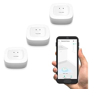 YoLink Water Leak Sensor 3-Pack, LoRa Up to 1/4 Mile Open-Air Range Smart Water Leak & Flood Detector, SMS/Text, Email & Push Notifications, w/Alexa, IFTTT, Home Assistant – YoLink Hub Required