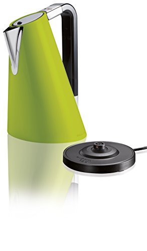 BUGATTI, Vera Easy Bollitore Elettrico con Filtro Calcareo Rimovibile, Capacità 1,75 L 2180 W Corpo in Acciaio Inox Verde