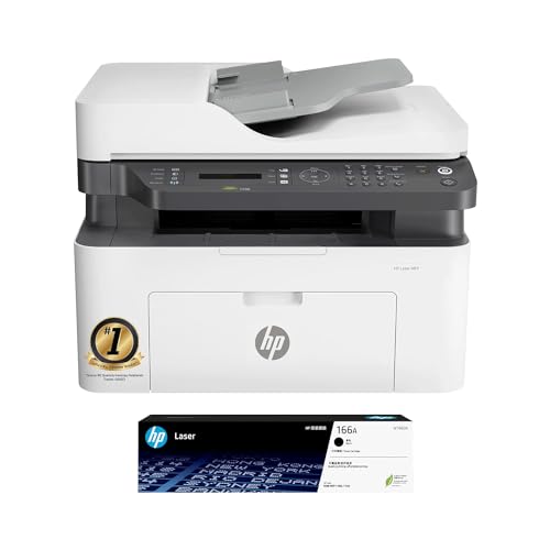 HP Laser MFP 1188fnw, Wireless, Print, Copy, Scan, Fax, 40-Sheet ADF, Hi-Speed USB 2.0, Ethernet, Up to 21 ppm, 150-sheet Input Tray, 100-sheet Output Tray, 1-Year Warranty, Black and White, 715A5A