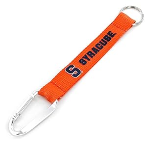 Aminco NCAA Syracuse Orange Carabiner Lanyard Keychain, Team Color, 5