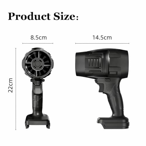 Image of Turbo Jet Blower Cordless Air Duster | Brushless Pure Copper Motor Handheld Turbo Fan for Car Drying, Dust Cleaning, Garden & Home Maintenance