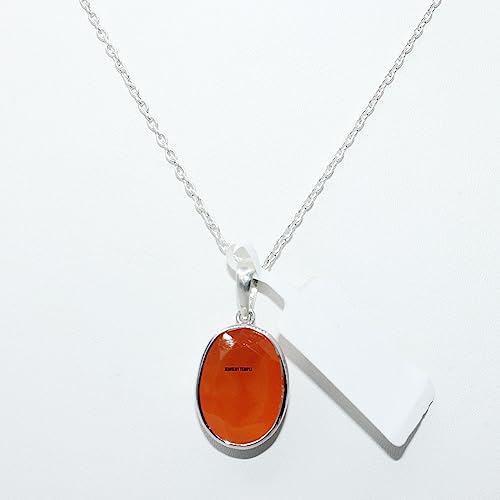 Colgante de cornalina hipoalergénico de plata 925 locket para cuello sensible de mujer 3
