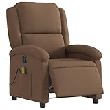 vidaXL Massagesessel Elektrisch, Sessel Verstellbare Rückenlehne Fußteil, Fernsehsessel Relaxsessel mit Liegefunktion, Liegesessel Polstersessel...
