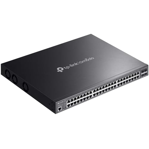 TP-Link JetStream 48-Port Gigabit and 4-Port 10GE SFP+ L2+ Managed Switch with 48-Port PoE+