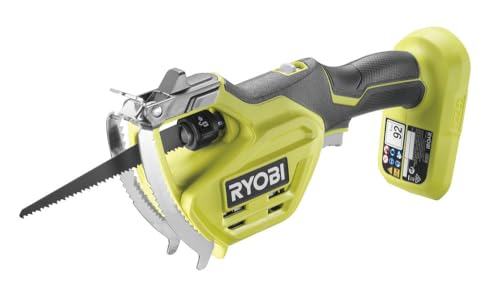RYOBI - Élagueur/Scie à mainSans Fil 18V ONE+ RY18PSA-0 – Guide 15 cm, Poignée GripZone – Idéale Elagage, coupe Petit diamètre, Travail de précision...