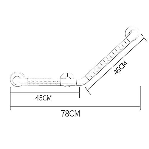 Rampe de support incurvée en acier inoxydable pour douche et baignoire