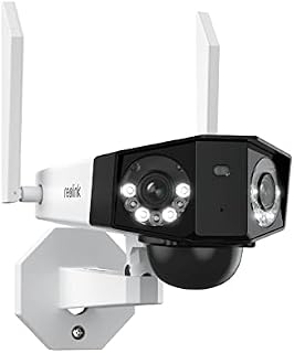 Reolink Wireless 2K Dual-Lens Spotlight Security Camera, 2.4/5 GHz WiFi, Battery Solar CCTV Outdoor, 150° Wide View, Person/Vehicle Detection, Color Night Vision, IP66 Waterproof, Duo