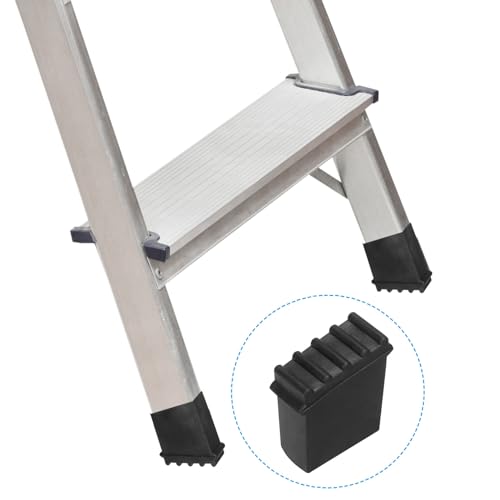 Tapis de pied pour échelle antidérapant en chevron, embouts de protection noirs - 6