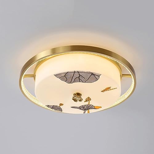 Lustre en laiton de 45cm avec télécommande pour plafond de salon