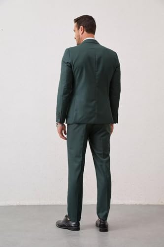 Men Two Button Blazer Pants Suit for Formal Business Men's 2 Piece Suit Slim Fit Wedding Tuxedos Prom Suits ALV164