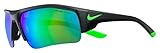 Nike EV0910-013 Skylon Ace Xv Jr R Sunglasses Matte Black Frame Color, Grey with Green Mirror Lens Tint