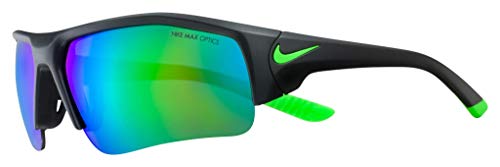 Nike EV0910-013 Skylon Ace Xv Jr R Sunglasses Matte Black Frame Color, Grey with Green Mirror Lens Tint Nike EV0910-013 Skylon Ace Xv Jr R Sunglasses Matte Black Frame Color, Grey with Green Mirror Lens Tint