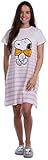 Brandsseller Nachtshirt Nachthemd Freizeitshirt Pyjamashirt Longshirt Kurzarm mit Motiven im Stil von Peanuts M
