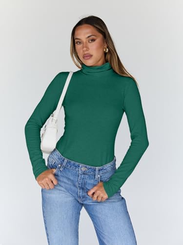 Image of Trendy Queen Women's Turtleneck Long Sleeve Shirts Basic Underwear Tops Winter Clothes 2026