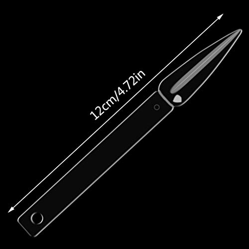 200 Pieces Transparent Nail Display Sticks, Nail Art Practice Stiletto Nail Tips Display Polish Board Display Pointed Tip Nail Color Display #TOP1