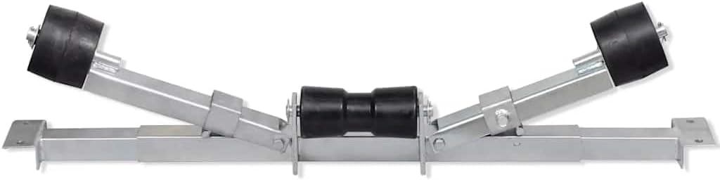 vidaXL Boat Trailer, Zinc-Coated Steel Boat Trailer with Keel Rollers, Adjustable Boat Trailer Bottom Support Bracket, Boat Trailer Accessory for Boat
