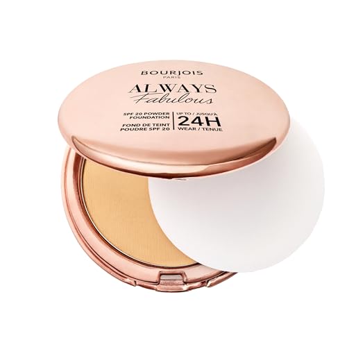 Bourjois Always Fabulous, 410 Golden Beige, Fondotinta Compatto In Polvere, Formula Leggera, Lunga Tenuta Fino A 24 Ore, Spf 20, Acido Ialuronico, Finish Opaco Effetto Seconda Pelle, 7 G - 2