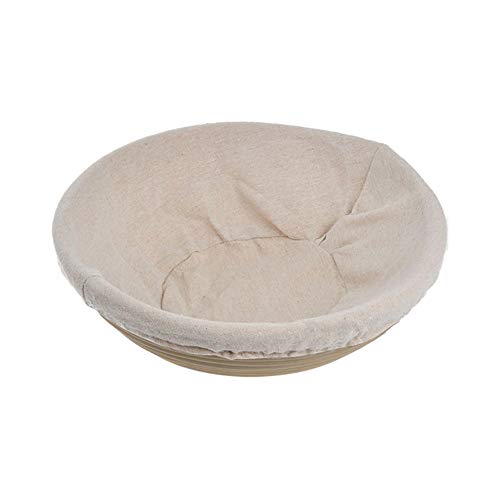 Natural Rattan Sourdough Proving Basket with Linen Liner Cloth Round Bread Proofing Bowl for Placing Fruit Dough, Sweet - Image 3