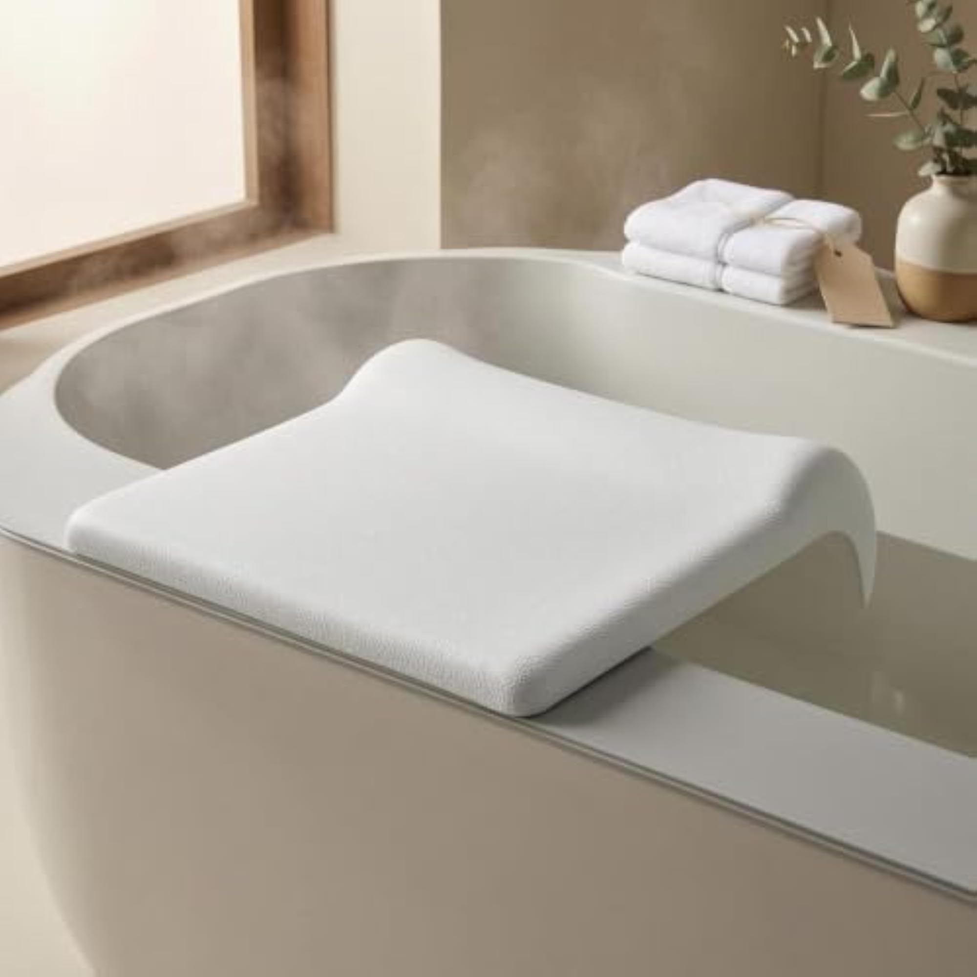 Head Neck Bath Pillow Padded Back Support Cushion
