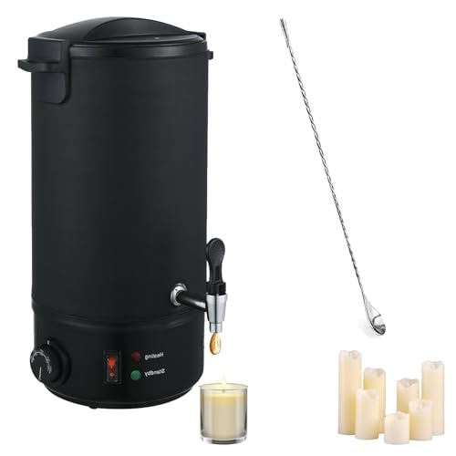 HAMON Kit para fabricar velas de 8 litros, fundidor de cera para fabricar velas, recipiente para fundir cera con control de temperatura (30 110 °C), fundidor eléctrico de cera para velas DIY