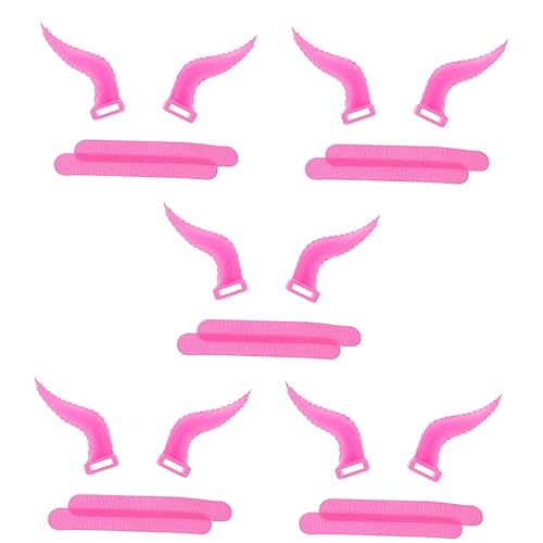 Uonlytech 5pairs Horns Headphone Attachment Devil Headband for Party Halloween Accessories