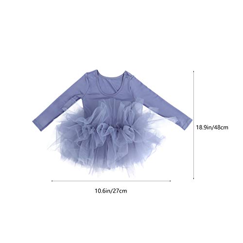 KESYOO Collant de Balé Feminino Com Saia de Manga Curta Dança Ginástica Bailarina Roupa de Balé Vest