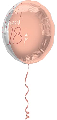 PDL Folat Elegant Lush Blush 67718 Foil Balloon 18 Years 45 cm Transparent, Large - Image 2