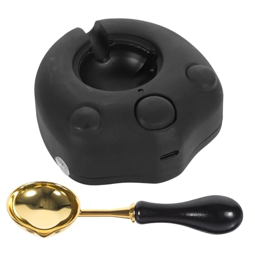 Juego de calentador de cera de pata de gato vintage, estufa de fusión de laca con cuchara para manualidades, regalo para entusiastas de los sellos de cera y principiantes