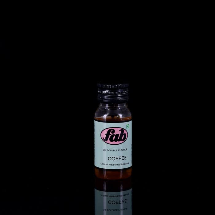 Fab Oil Soluble Coffee Flavour 30ML For Chocolates Indian sweets Ice creams Desserts pudding cookies biscuits and Beverages. Adults Kids For Party Birthday Festival Hotel Restaurant Home Use