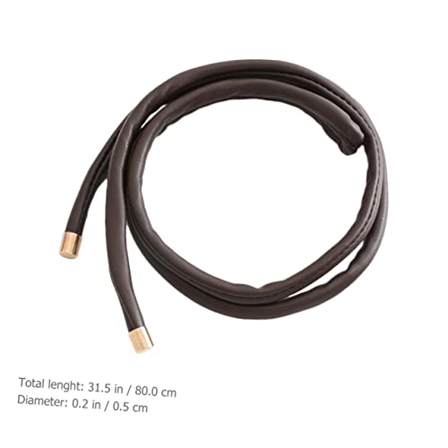 Attaches queue de cheval cuir élastique pour vos coiffures de bureau et soirées - 6
