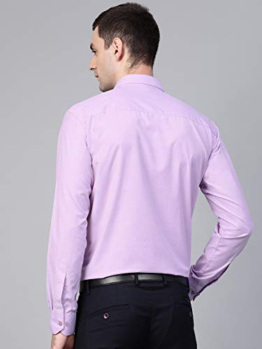 Image of MANQ Men's Regular Fit Cotton Formal Shirt, Full Sleeves, Spread Collar, Button-Down, Office, Business & Casual Wear