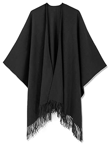Image of Breezy Lane Women's Shawl Wraps Warm Poncho Ruana Wrap Cardigan