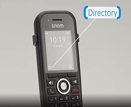 Snom M30 IP DECT Mobilteil Multizell kompatibel, Beleuchtete Tastatur.B. Halten oder Weiterleiten,22 Stunden Sprech/2 Wochen Standby-Zeit, 3 Jahre Herstellergarantie, Schwarz, 00004607
