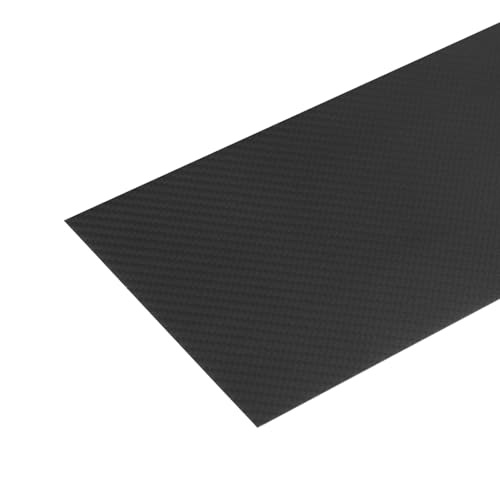 QUARKZMAN 1Pz Lamina in Fibre di Carbonio 250×100×1mm Superficie Brillante Piastra in Fibre di Carbonio Forgiato Pellicola Adesiva Tessuto Piatto per Aquiloni Aeroplani RC