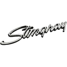 Reproduction Front Fender Stingray Script Emblem - for 1974-1976 C3 Corvette