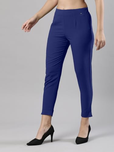Image of Femmora Comfortable Fit Solid Straight Pant, Breathable Cotton Fabric with Side Zip Button Closure, for Women, Pack of 1
