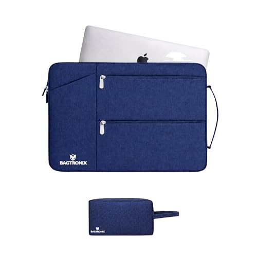 Image of Nylon Drax Laptop Bag Sleeve Case Cover Pouch for 14 inches Laptop Apple /Dell /Lenovo /ASUS /Hp /Samsung /Mi /MacBook /Ultrabook /Thinkpad /Idea Pad /Surfacepro, Laptops Tablets (Blue, Drax Sleeve)
