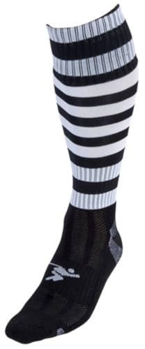 2022 Precision Hooped Pro Football Socks Adult (7-11) (Black/White)