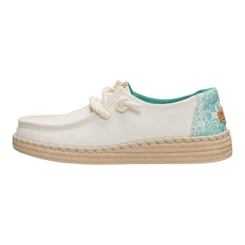 HEYDUDE Damen Schuhe Slip Ons Wendy Espadrille Hibiscus Farbe:Beige Schuhgröße:EUR 40 Artikel:
