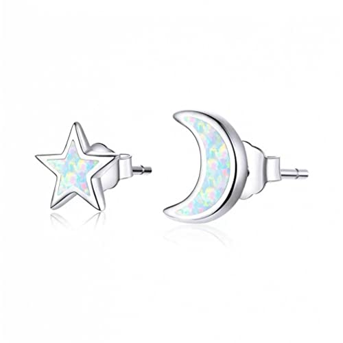 Boucles d'oreilles lune et étoile pour femmes et bijoux fiançailles